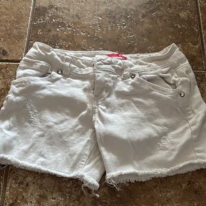BONGO Women's Off-White Jean Shorts